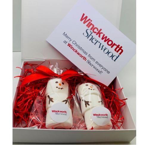 Letterbox Marshmallow Snowman Gift Box